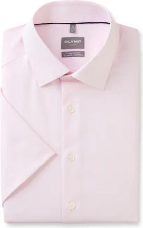 OLYMP Luxor 24/Seven, atmungsaktives Stretch Hemd, comfort fit, Rot, Kurzarm, Kent, 42