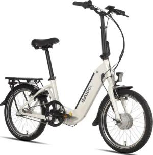 SAXXX E-Bike Damen&Herren 20" Klapprad, 360Wh, 80km Reichweite, Rücktrittbremse, 3 Gang SHIMANO Nexus Schaltwerk, Nabenschaltung, Vorderradmotor, 360 Wh, (mit Akku-Schlüssel, mit Rahmenschloss), Akku herausnehmbar, V-Bremse und Rücktrittbremse, mit Gepäck