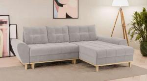 Home affaire Ecksofa "Ahrdorf mit Bettfunktion und Bettkasten, Maße: B/H/T 268/86/175 cm", L-Form mit 3 Rückenkissen und moderne gerundete Armlehnen
