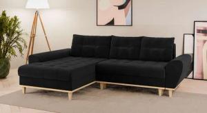Home affaire Ecksofa "Ahrdorf mit Bettfunktion und Bettkasten, Maße: B/H/T 268/86/175 cm", L-Form mit 3 Rückenkissen und moderne gerundete Armlehnen