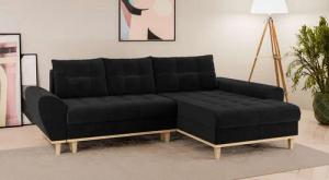 Home affaire Ecksofa "Ahrdorf mit Bettfunktion und Bettkasten, Maße: B/H/T 268/86/175 cm", L-Form mit 3 Rückenkissen und moderne gerundete Armlehnen