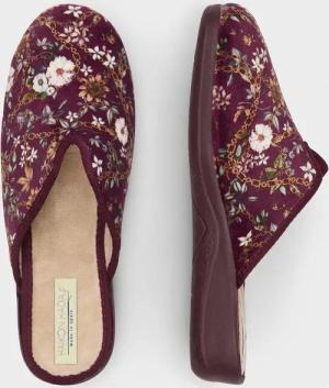Pantoffel - bordeaux / gemustert - Gr. 39 von Goldner Fashion
