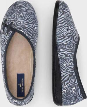 Hausschuhe - blau / gemustert - Gr. 39 von Goldner Fashion