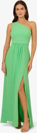 Adrianna Papell Abendkleid One Shoulder Chiffon Gown Cocktail, Abend, Mutter der Braut, Hochzeit, Anlass