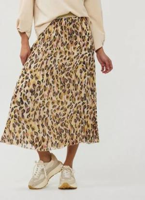 Esqualo Sommerrock Esqualo Pliseerock Leopard-Dream-Print 34