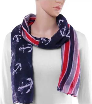 Goodman Design Modeschal Maritimer Sommerschal für Damen und Herren mit Anker Motiv, Verleiht jedem Outfit das gewisse Etwas.