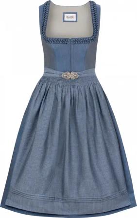 Dirndl Moana (blau, Gr. 42) von Stockerpoint Heimatgwand für Damen, 60% Polyester,40% Viskose
