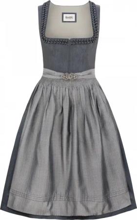 Dirndl Moana (grau, Gr. 36) von Stockerpoint Heimatgwand für Damen, 60% Polyester,40% Viskose