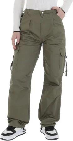 Ital-Design Cargohose Modische Cargo-Hosen für jedes Outfit (89231291) Stoffhose in Khaki