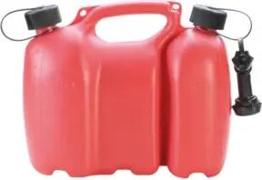 Hünersdorff Doppelkanister PROFI 6+3 L, HD-PE rot, mit UN-Zulassung, Zubehör schwarz