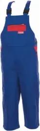 Planam Kinder-Latzhose kornblau/mittelrot 146/152