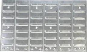 Hünersdorff Metall-Schlitzwand für Sichtboxen aus PP Gr.1-4, 15x630x380 mm