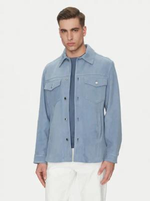 Michael Kors Lederjacke CS5800P4R4 Himmelblau Regular Fit