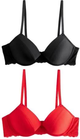 Next Push-up-BH 2 x Glättende Push-up-T-Shirt-BHs mit Dekolleté (2-tlg)