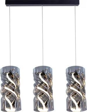 Pendelleuchte schwarz Metall Glas PVC B/H/L: ca. 14x120x68 cm