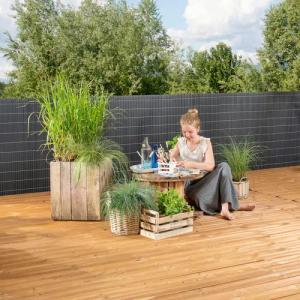 Windhager Sichtschutzzaunmatten, aus UV- und witterungsbeständigem PVC, L: 3 m