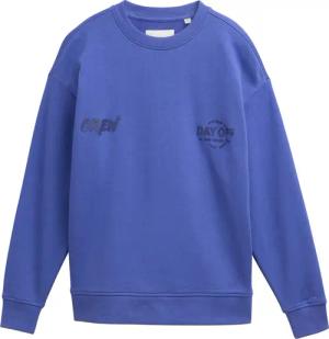 TOM TAILOR Jungen Oversize Sweatshirt mit Print, blau, Uni, Gr. 152