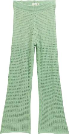 TOM TAILOR Mädchen Wide Leg Strickhose, grün, Uni, Gr. 128