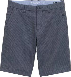 TOM TAILOR Herren Regular Chino Shorts aus Baumwolle, blau, Meliert, Gr. 36