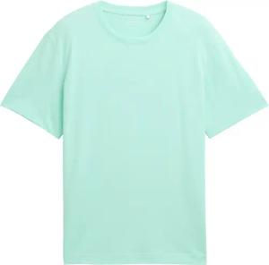 TOM TAILOR Herren T-Shirt mit Piqué Struktur, grün, Uni, Gr. XL