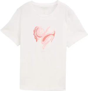 TOM TAILOR Damen T-Shirt mit Print, weiß, Uni, Gr. S
