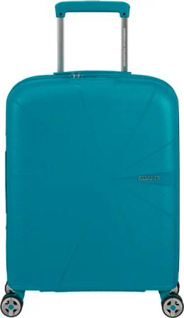 American Tourister StarVibe Handgepäck Trolley 55cm mit 4 Rollen, Erweiterbar + GRATIS HOTELGUTSCHEIN Verdigris