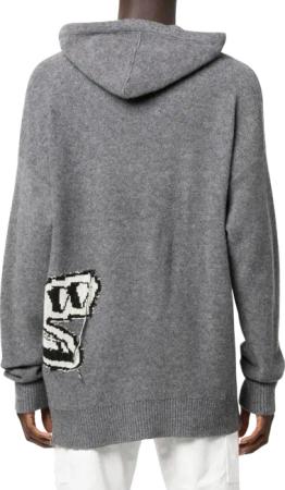 Off-White - Felpa con cappuccio - Größe L - grau