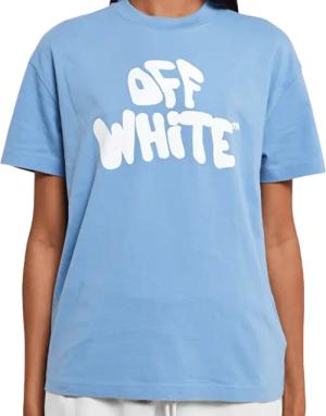 Off-White - T-shirt con logo anni '70 - Größe XS - blue