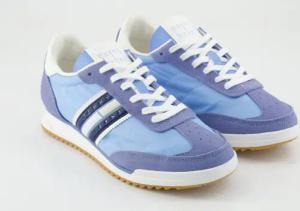 Tommy Hilfiger Schuhe - TJW Retro Runner Cleated Veloursleder und Textil (Blau, Gr. 37)