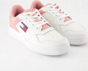 Tommy Hilfiger Schuhe - TJW Retro Basket Leder und Textil (Weiß, Gr. 37)