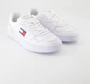 Tommy Hilfiger Schuhe - Em0Em01443Ybr Glattleder (Weiß, Gr. 43)