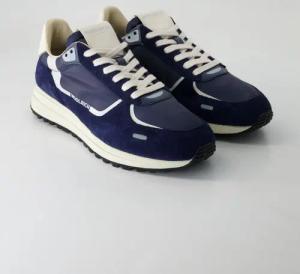Woolrich Schuhe - Retro Veloursleder und Textil (Blau, Gr. 44)