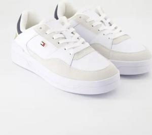 Tommy Hilfiger Schuhe - Fw0Fw08615Ybs Leder und Veloursleder (Weiß, Gr. 37)