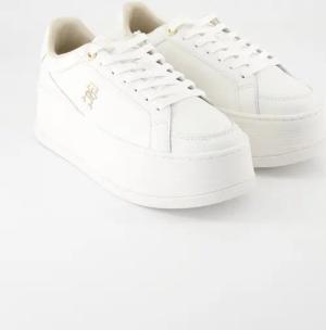 Tommy Hilfiger Schuhe - TH Platform Sneaker Leder und Synthetik (Weiß, Gr. 40)