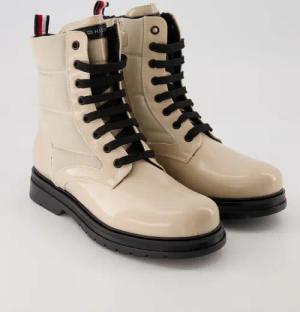 Tommy Hilfiger Schuhe - T4A5-32410-1454500 Leder und Textil (Beige, Gr. 37)