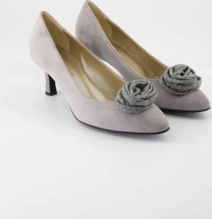 Dirndl & Bua Schuhe - 1990-04 Veloursleder (Grau, Gr. 39)