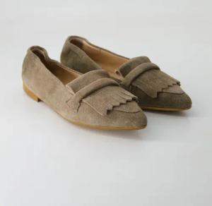 Dirndl & Bua Schuhe - 2023-02 Veloursleder (Beige, Gr. 41)