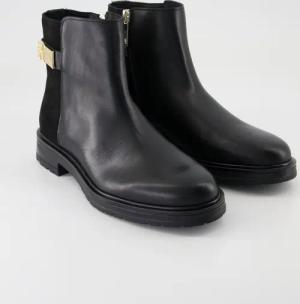 Tommy Hilfiger Schuhe - TH Logo Leather Mix Chelsea Leder (Schwarz, Gr. 41)