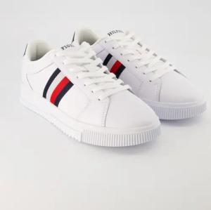 Tommy Hilfiger Schuhe - Supercup LTH Stripes ESS Leder (Weiß, Gr. 46)