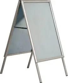 update displays Kundenstopper silber DIN A0 2 Fächer
