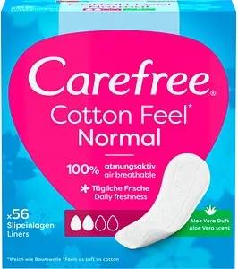 Carefree Slipeinlagen Normal Cotton Feel mit Aleo Vera Duft für Slip, 56 St.