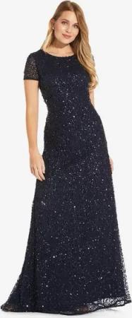 Adrianna Papell Abendkleid Scoop Back Long Dress Cocktail, Abend, Mutter der Braut, Hochzeit, Anlass