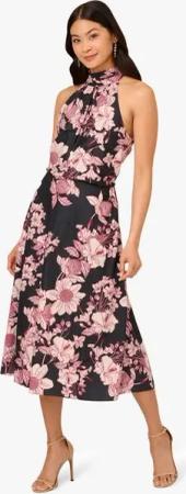Adrianna Papell Sommerkleid Print Chiffon Halter Dress Anlass, Cocktail, Brunch, Date-Abend