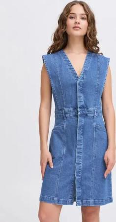 Ichi Jeanskleid IHCALLY Stylisches Jeanskleid