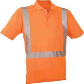 WATEX Warn-Polo-Shirt leuchtorange, Gr. 2XL