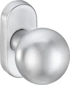 edi ZT-Knopf Ares 2033/5020 oval, auf Rosette silberfarbig eloxiert