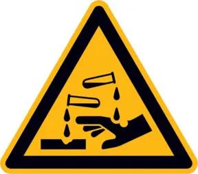 SafetyMarking Warnschild Aluminium SL 200 mm Warnung vor ätzenden Stoffen