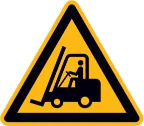 SafetyMarking Warnschild Aluminium SL 400 mm Warnung vor Flurförderzeugen