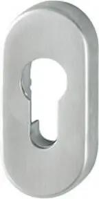 HOPPE FH-Schlüsselrosette FS-E55S, oval Profilzylinder gelocht Edelstahl matt