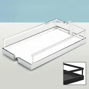 Hettich Auszugsr.-Einhängetablar mit Rutschstopp Arena STYLE 9080084 St verchromt